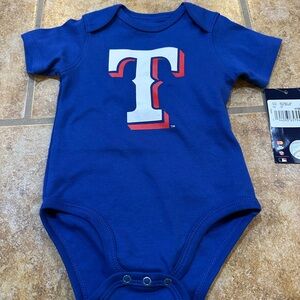 Texas Rangers Infant Bodysuit Size 12 Months Baby Toddler Blue NWT